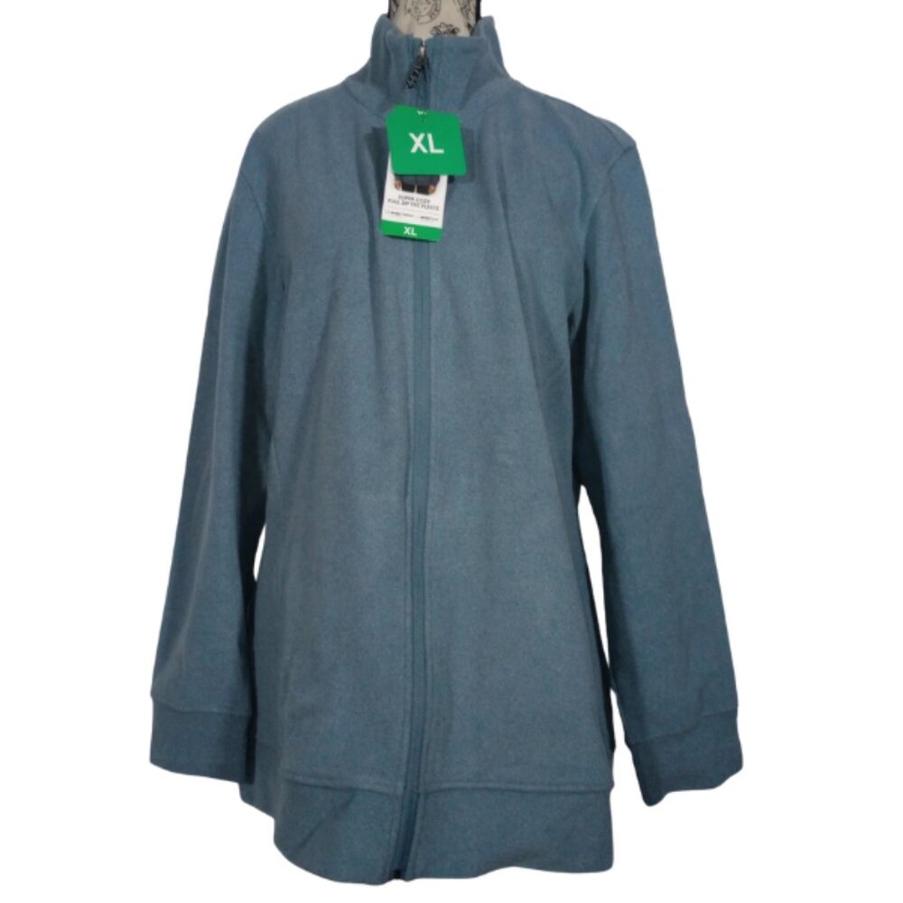 Hi‑Tec Women’s Tec Fleece Jacket Blue XL NWT Full Zip Outdoor Layer